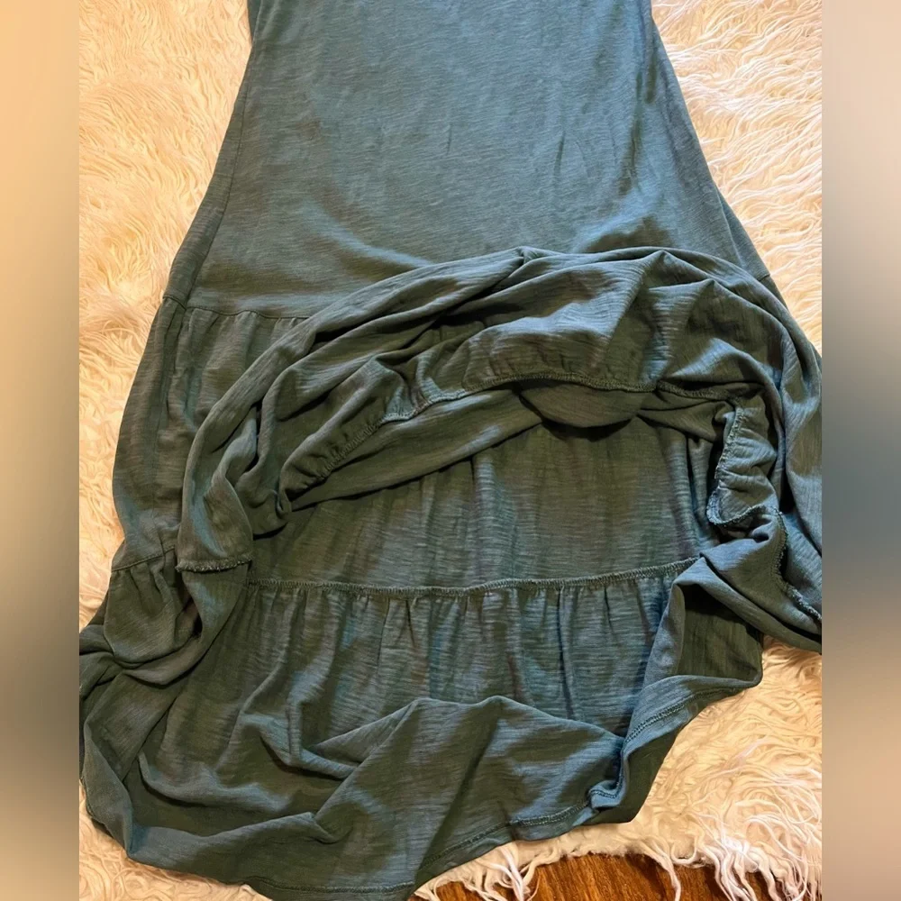 J. Jill Fatigue Green Tiered Sleeveless Midi Maxi Dress Womens size small petite - Picture 3 of 11